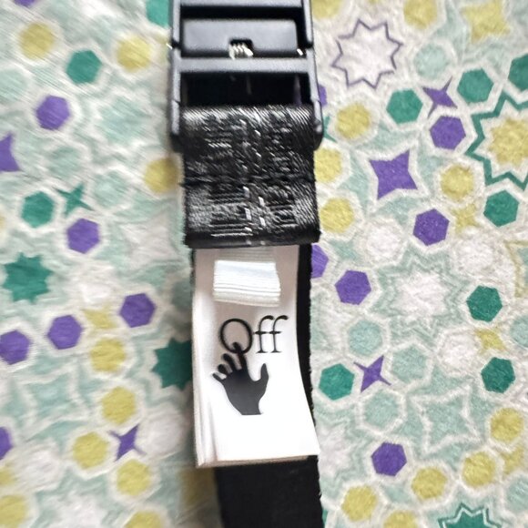 NWT OFF-WHITE Mini Logo Industrial Belt Black - Picture 7 of 13
